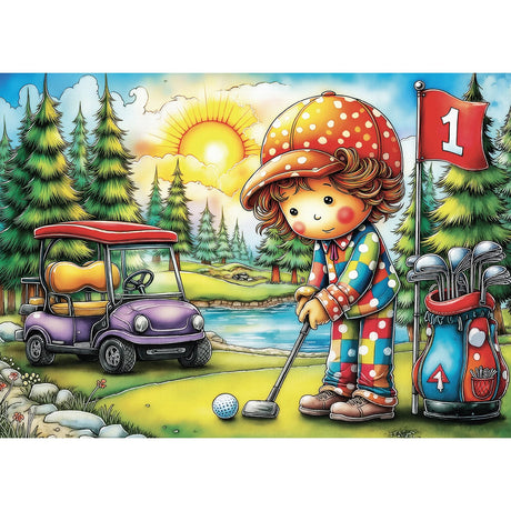 Tiny Tee Time 1000 Piece Jigsaw Puzzle | JaCaRou Puzzles - Jigsaw Puzzles - The Puzzle Center