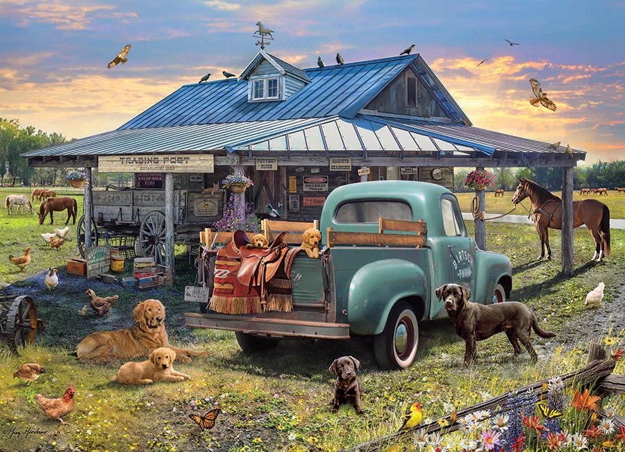 Trading Post 1000 Piece Puzzle by Cobble Hill Puzzles - Cobble Hill Puzzles - Jigsaw Puzzles - The Puzzle Center