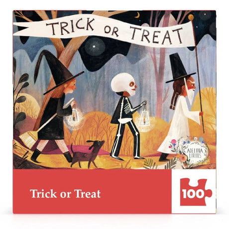 Trick or Treat 100 Piece Mini Jigsaw Puzzle | New York Puzzle Company - Mini Jigsaw Puzzles - The Puzzle Center