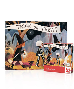 Trick or Treat 100 Piece Mini Jigsaw Puzzle | New York Puzzle Company - Mini Jigsaw Puzzles - The Puzzle Center