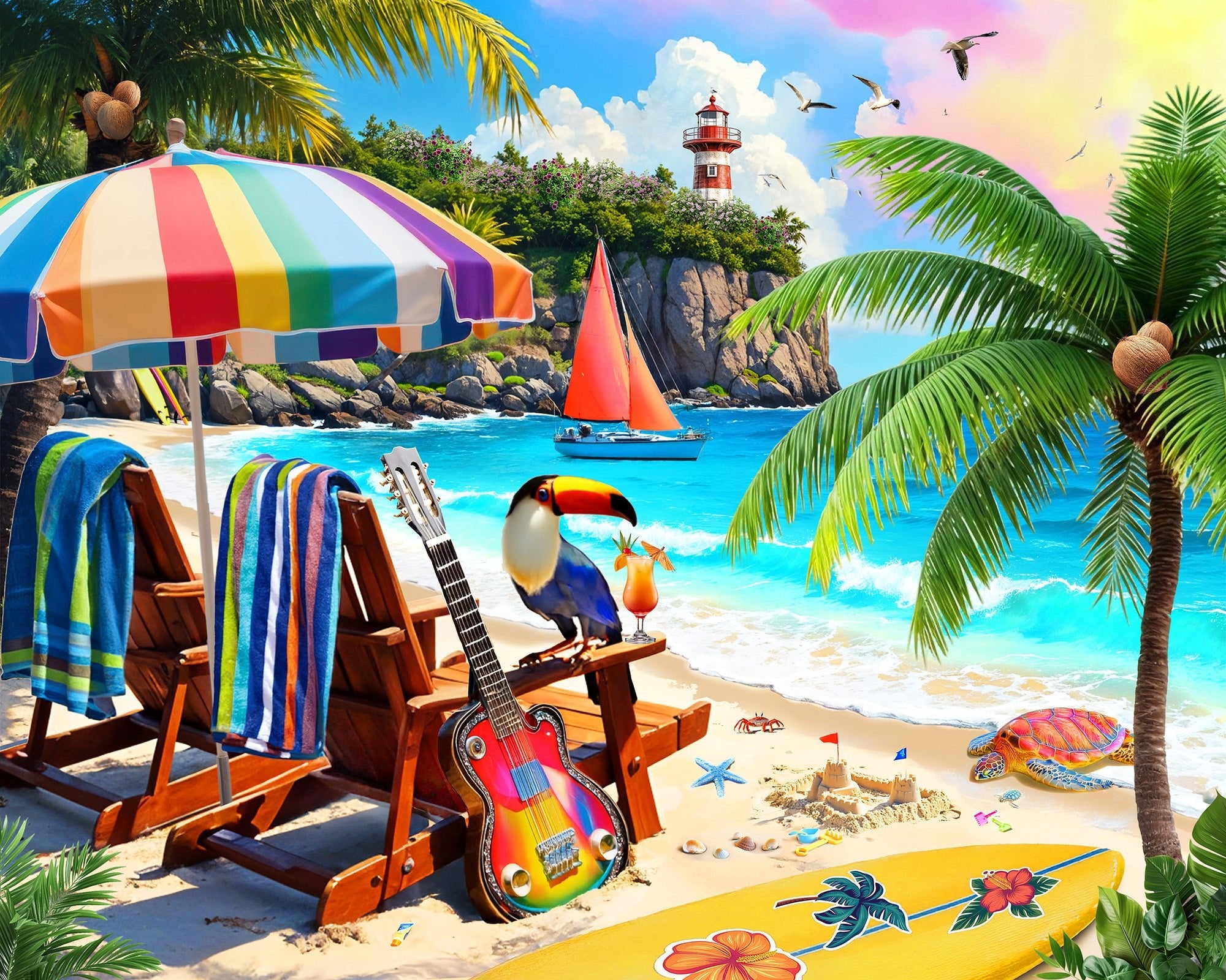 Tropical Beach 1000 Piece Puzzle – The Puzzle Center
