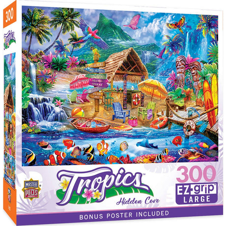 Tropics - Hidden Cove 300 Piece Jigsaw Puzzle by Masterpieces Puzzles - Masterpieces Puzzles - Jigsaw Puzzles - The Puzzle Center