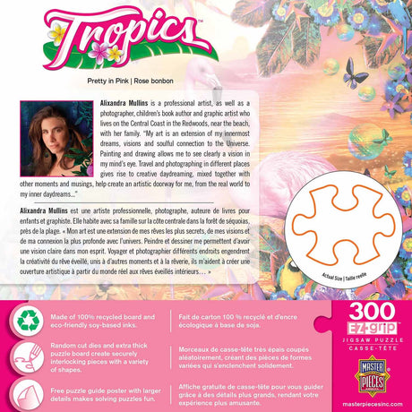 Tropics Pretty in Pink 300 Piece EZ Grip Jigsaw Puzzle | Masterpieces - Jigsaw Puzzles - The Puzzle Center