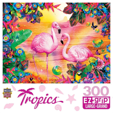 Tropics Pretty in Pink 300 Piece EZ Grip Jigsaw Puzzle | Masterpieces - Jigsaw Puzzles - The Puzzle Center