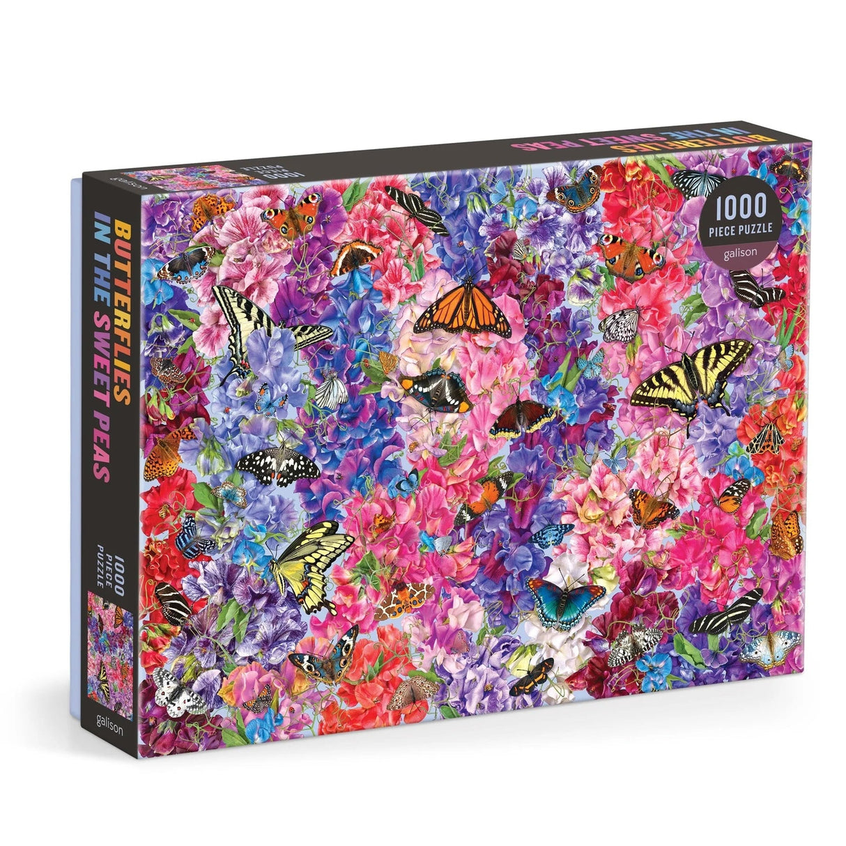 Troy Litten Butterflies In the Sweet Peas 1000 Piece Jigsaw Puzzle | Galison - Jigsaw Puzzles - The Puzzle Center