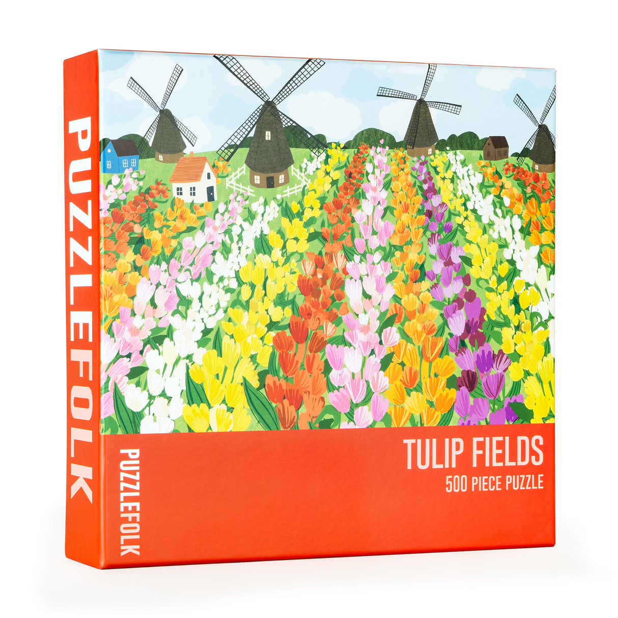 Tulip Fields 500 Piece Jigsaw Puzzle | Puzzlefolk - Jigsaw Puzzles - The Puzzle Center