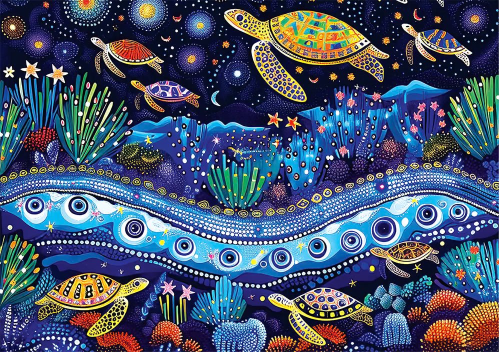 Turtles 1000 Piece Jigsaw Puzzle | Yazz - Jigsaw Puzzles - The Puzzle Center