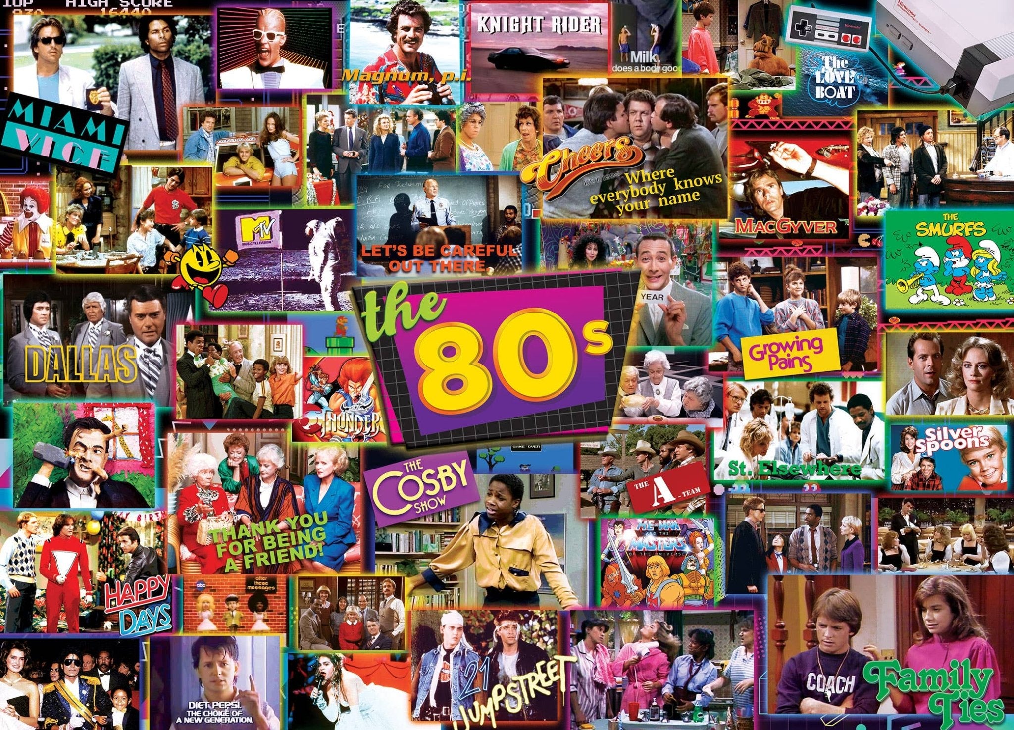 TV Time - 80's Shows 1000 Piece Puzzle – The Puzzle Center