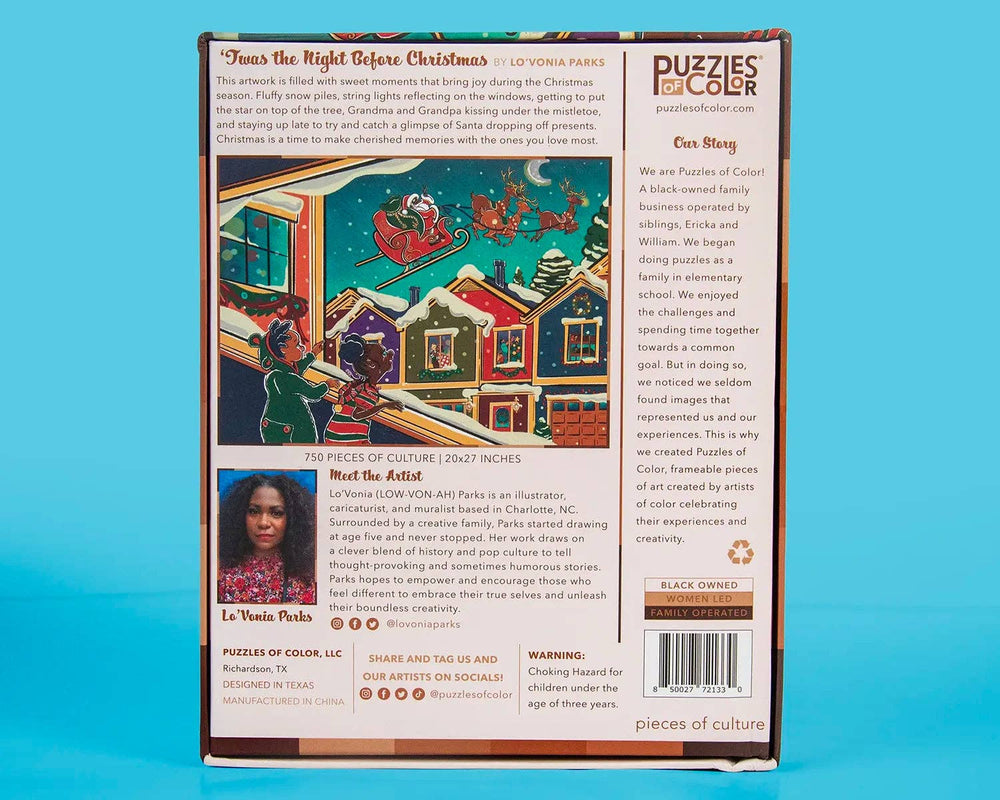 Twas The Night Before Christmas 750 Piece Jigsaw Puzzle | Puzzles of Color - Jigsaw Puzzles - The Puzzle Center