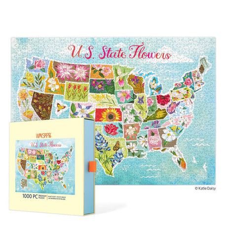 U.S. State Flowers 1000 Piece Jigsaw Puzzle | WerkShoppe - Jigsaw Puzzles - The Puzzle Center