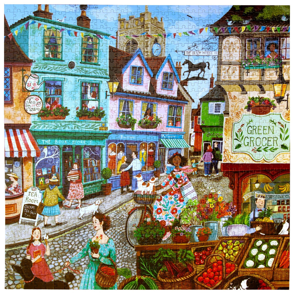 Village by the Sea 1000 Piece Jigsaw Puzzle | eeBoo - Jigsaw Puzzles - The Puzzle Center