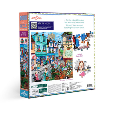 Village by the Sea 1000 Piece Jigsaw Puzzle | eeBoo - Jigsaw Puzzles - The Puzzle Center