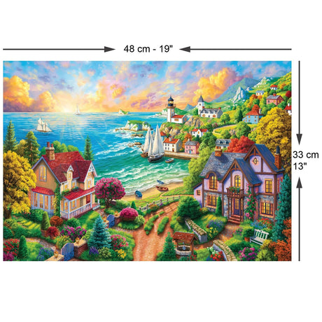Village by the Sea 260 Piece Jigsaw Puzzle | Anatolian - Jigsaw Puzzles - The Puzzle Center