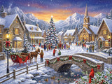 Village Christmas 500 Piece Jigsaw Puzzle | Vermont Christmas Co - Jigsaw Puzzles - The Puzzle Center