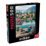 Village Lake Afternoon 500 Piece Jigsaw Puzzle | Anatolian - Jigsaw Puzzles - The Puzzle Center