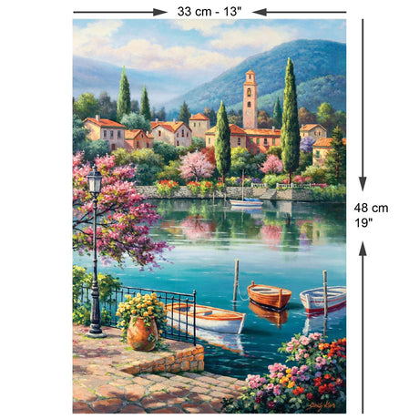 Village Lake Afternoon 500 Piece Jigsaw Puzzle | Anatolian - Jigsaw Puzzles - The Puzzle Center