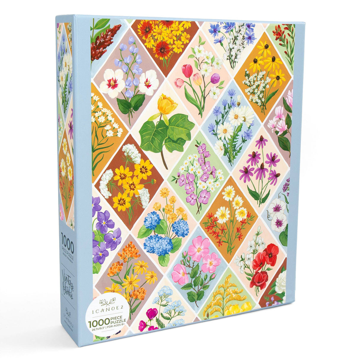 Vintage Blooms 1000 Piece Jigsaw Puzzle | 1Canoe2 - Jigsaw Puzzles - The Puzzle Center
