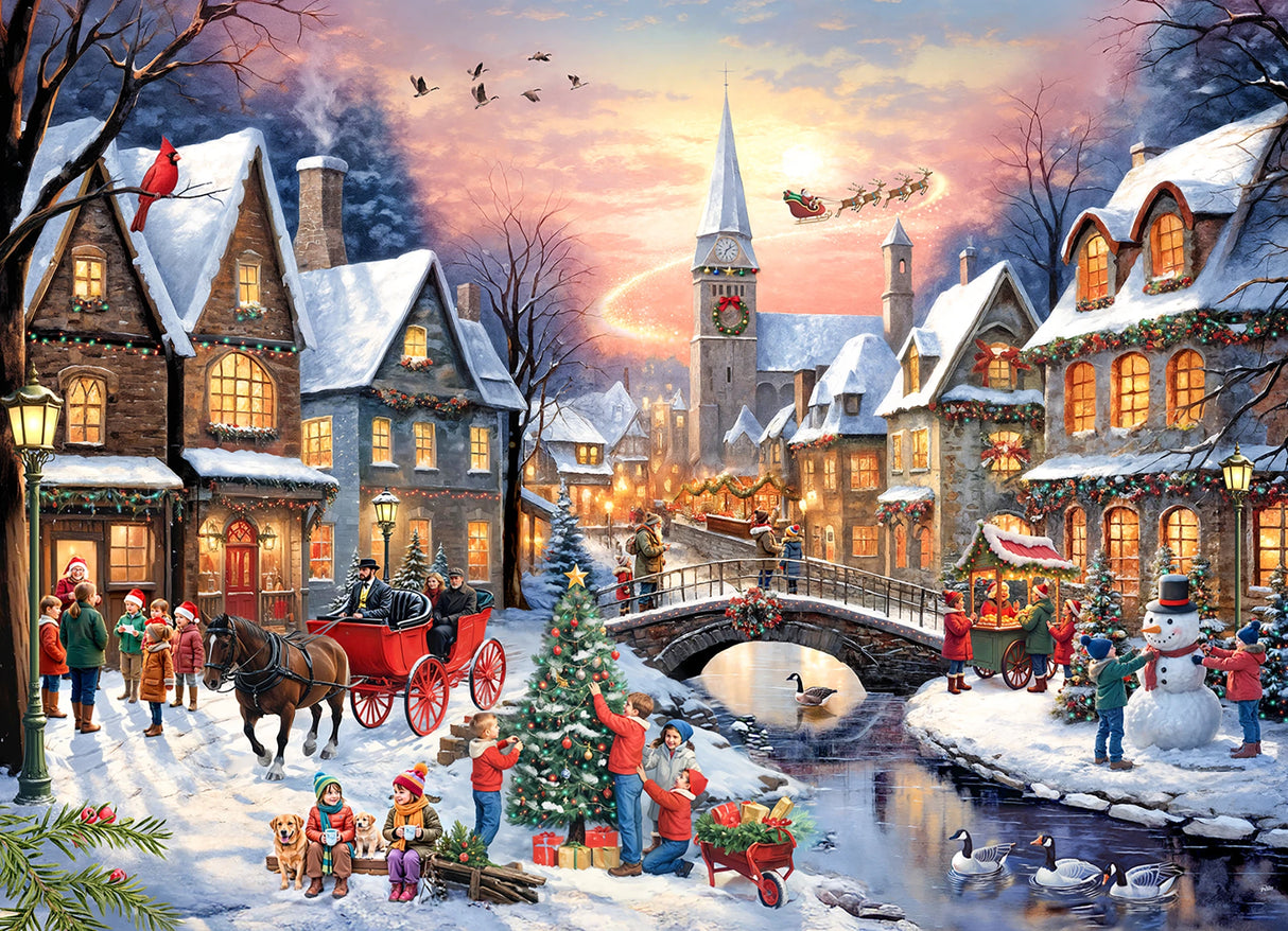 Vintage Christmas 1000 Piece Jigsaw Puzzle | Vermont Christmas Co