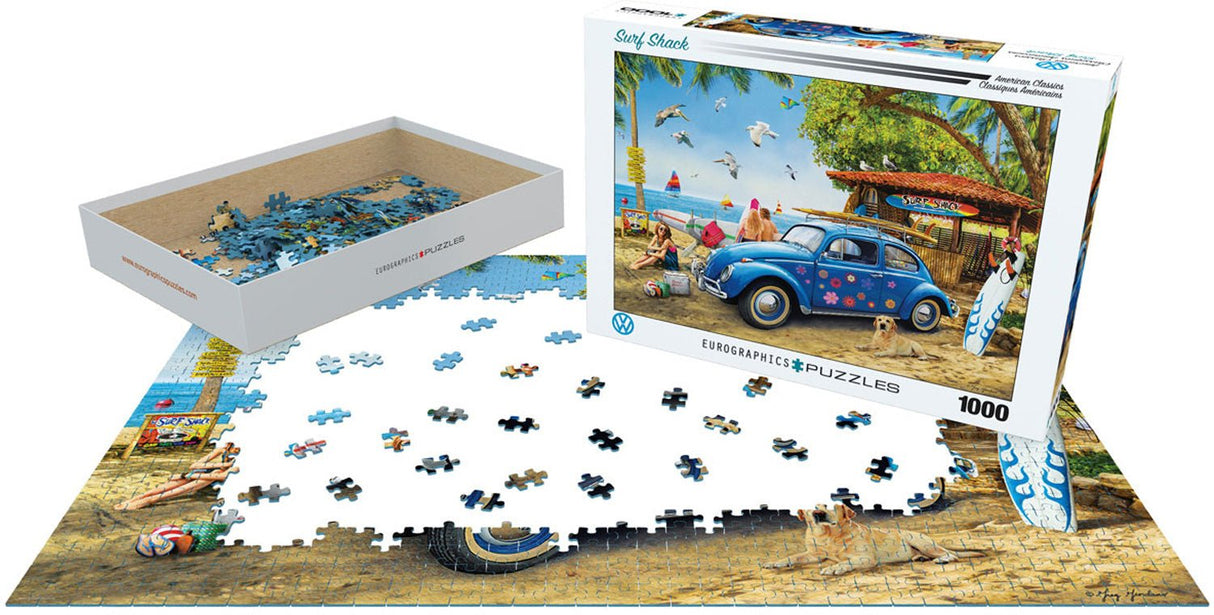 VW Beetle Surf Shack 1000 Piece Jigsaw Puzzle | Eurographics - Eurographics - Jigsaw Puzzles - The Puzzle Center