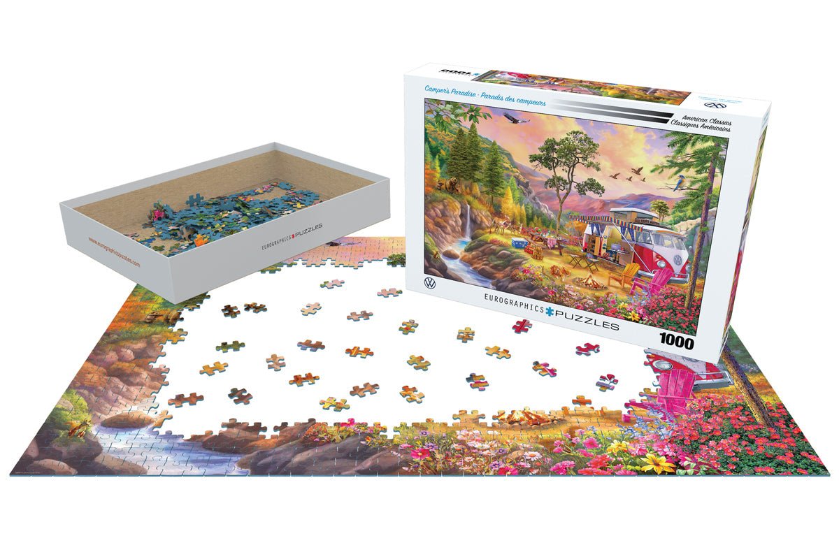 VW Campers Paradise 1000 Piece Jigsaw Puzzle | Eurographics - Eurographics - Jigsaw Puzzles - The Puzzle Center