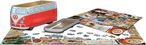 VW Road Trips Shaped Tin 550 Piece Jigsaw Puzzle by Eurographics - Retro & Unique - Eurographics - Jigsaw Puzzles - The Puzzle Center