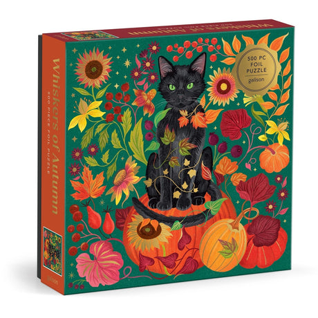Whiskers of Autumn 500 Piece Foil Puzzle | Galison - Jigsaw Puzzles - The Puzzle Center