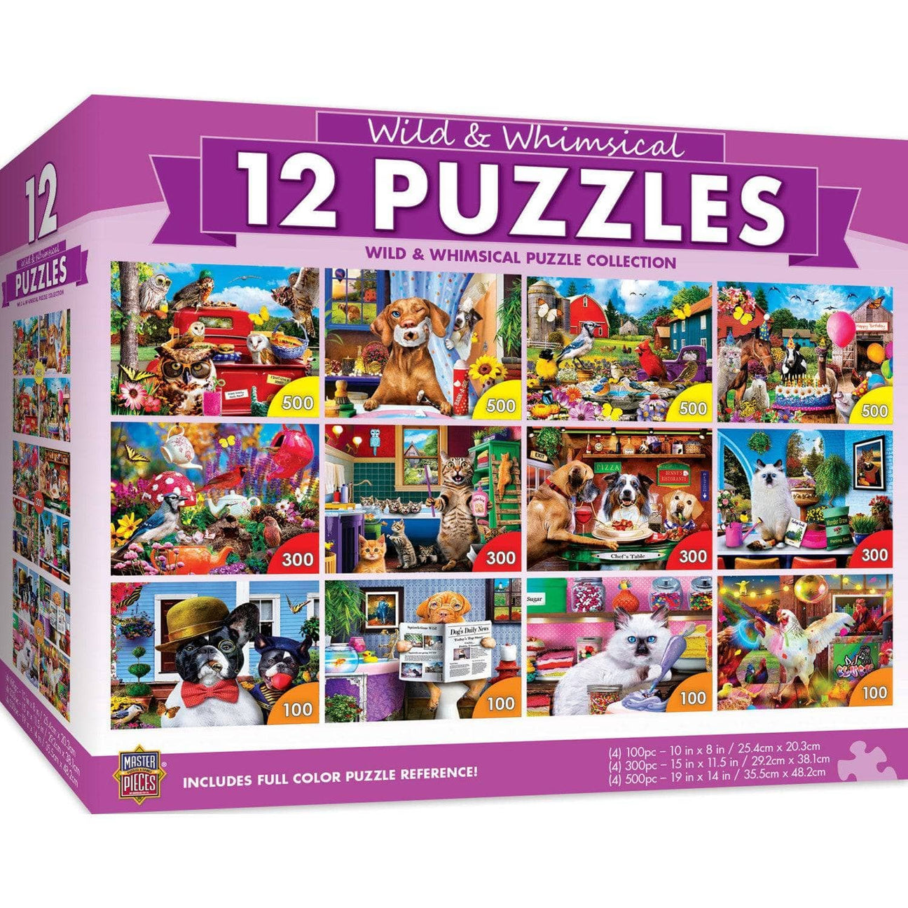 Wild & Whimscial Jigsaw Puzzle Collection - 12 Pack | Masterpieces Puzzles - Jigsaw Puzzles - The Puzzle Center