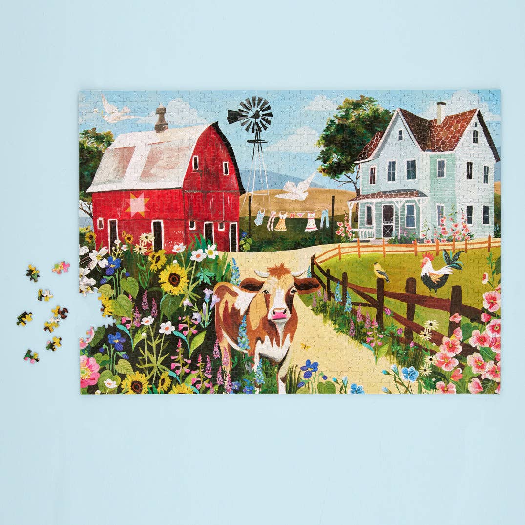 Wildflower Farm 1000 Piece Jigsaw Puzzle | WerkShoppe - Jigsaw Puzzles - The Puzzle Center