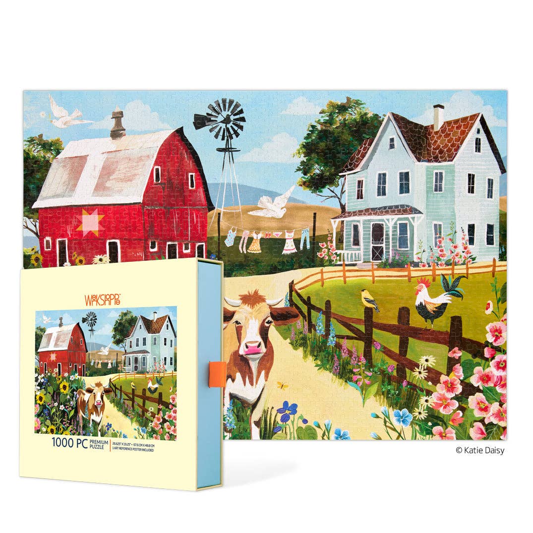 Wildflower Farm 1000 Piece Jigsaw Puzzle | WerkShoppe - Jigsaw Puzzles - The Puzzle Center