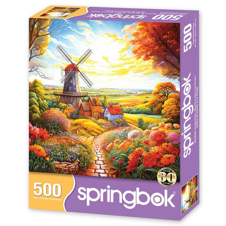 Windmill On The Farm 500 Piece Jigsaw Puzzle by Springbok Puzzles - Springbok Puzzles - Jigsaw Puzzles - The Puzzle Center
