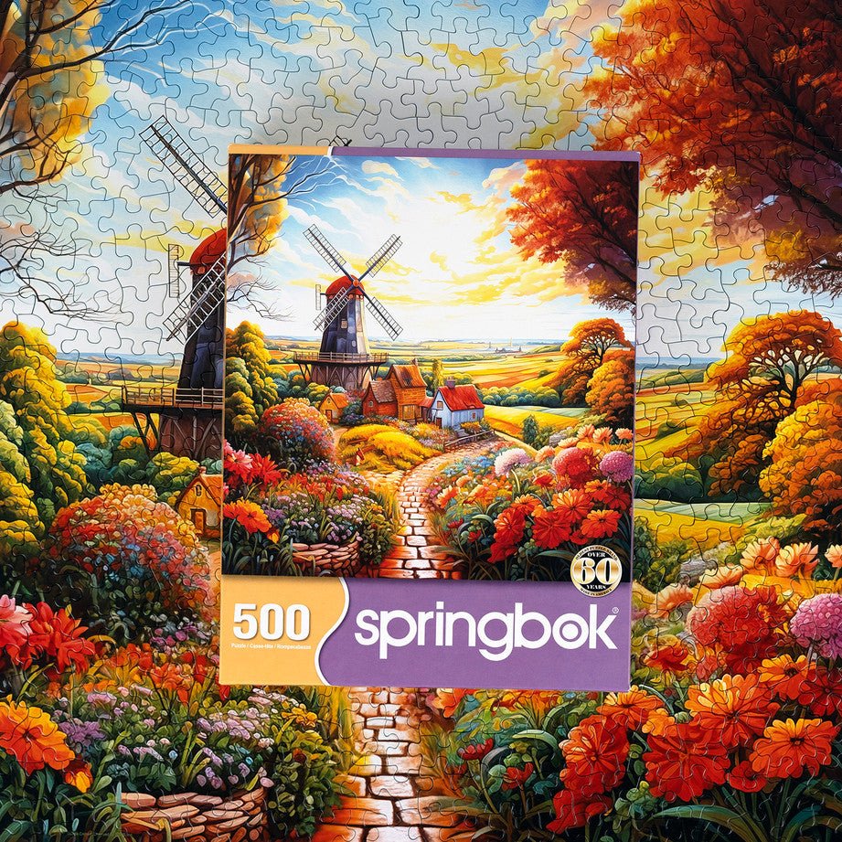 Windmill On The Farm 500 Piece Jigsaw Puzzle by Springbok Puzzles - Springbok Puzzles - Jigsaw Puzzles - The Puzzle Center