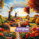 Windmill On The Farm 500 Piece Jigsaw Puzzle by Springbok Puzzles - Springbok Puzzles - Jigsaw Puzzles - The Puzzle Center