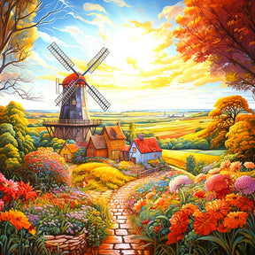 Windmill On The Farm 500 Piece Jigsaw Puzzle by Springbok Puzzles - Springbok Puzzles - Jigsaw Puzzles - The Puzzle Center