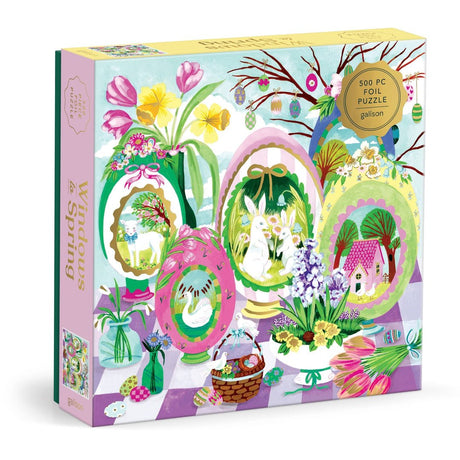Windows To Spring 500 Piece Foil Jigsaw Puzzle | Galison - Jigsaw Puzzles - The Puzzle Center