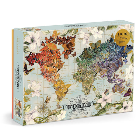 Winged Metamorphosis by Wendy Gold 1000 Piece Foil Jigsaw Puzzle | Galison - Jigsaw Puzzles - The Puzzle Center
