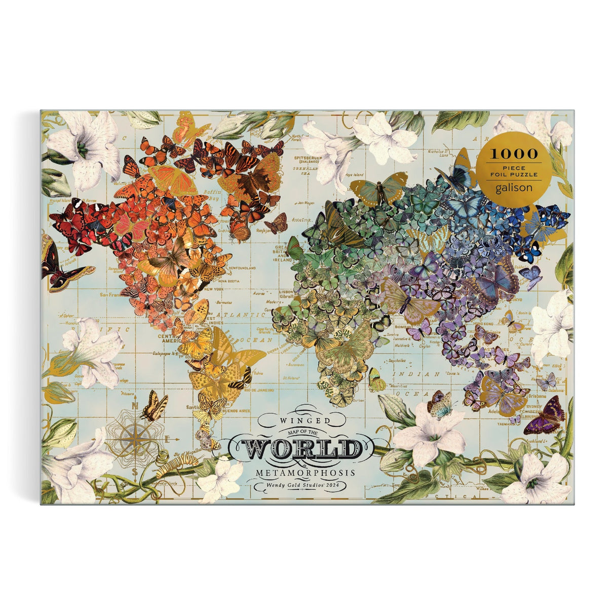 Winged Metamorphosis by Wendy Gold  1000 Piece Foil Jigsaw Puzzle | Galison