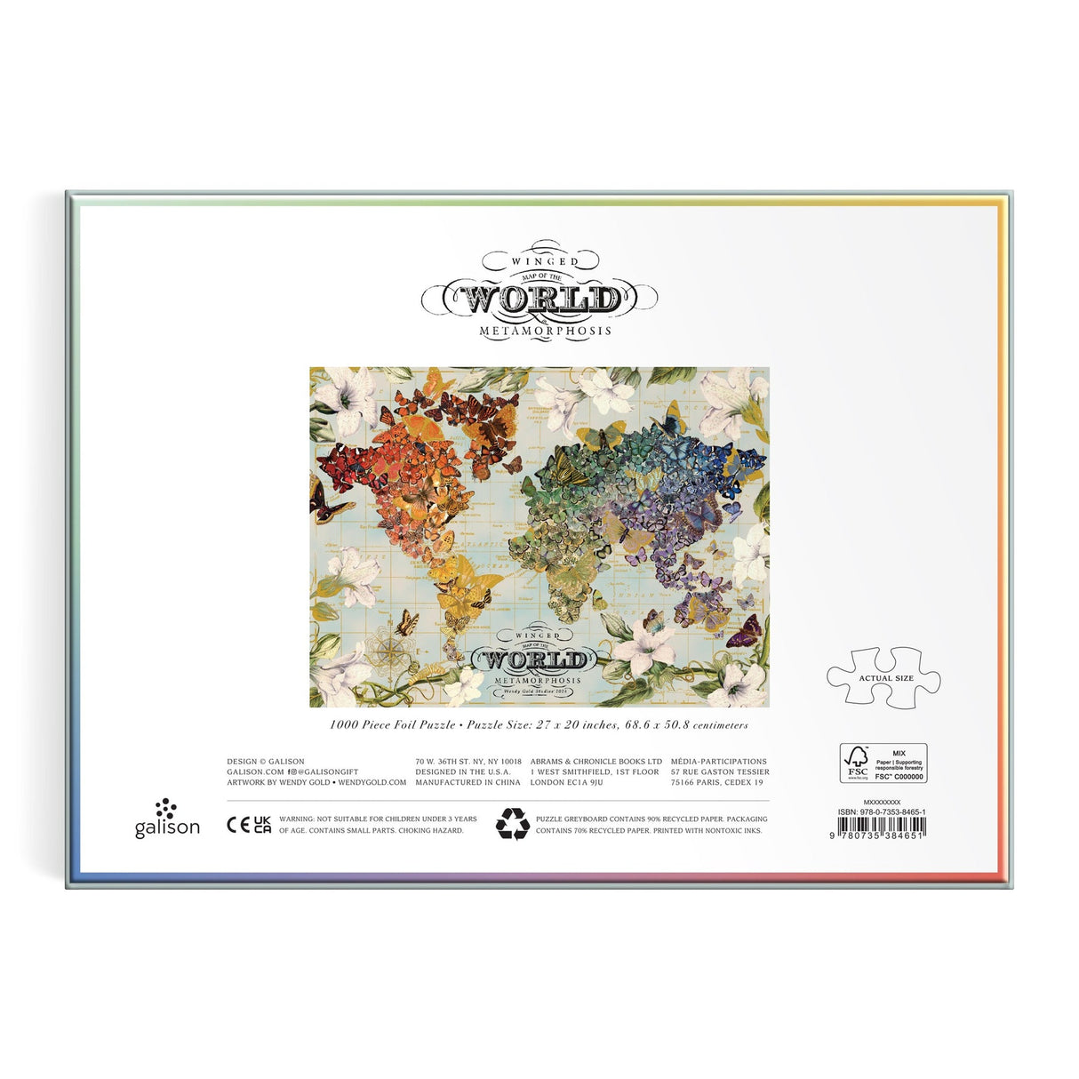 Winged Metamorphosis by Wendy Gold  1000 Piece Foil Jigsaw Puzzle | Galison