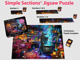 Witch's Magic Simple Sections® 1000 Piece Advent Style Jigsaw Puzzle | Vermont Christmas Co - Jigsaw Puzzles - The Puzzle Center