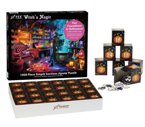 Witch's Magic Simple Sections® 1000 Piece Advent Style Jigsaw Puzzle | Vermont Christmas Co - Jigsaw Puzzles - The Puzzle Center