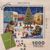 Woodland Christmas Campfire 1000 Piece Jigsaw Puzzle | Springbok Puzzles
