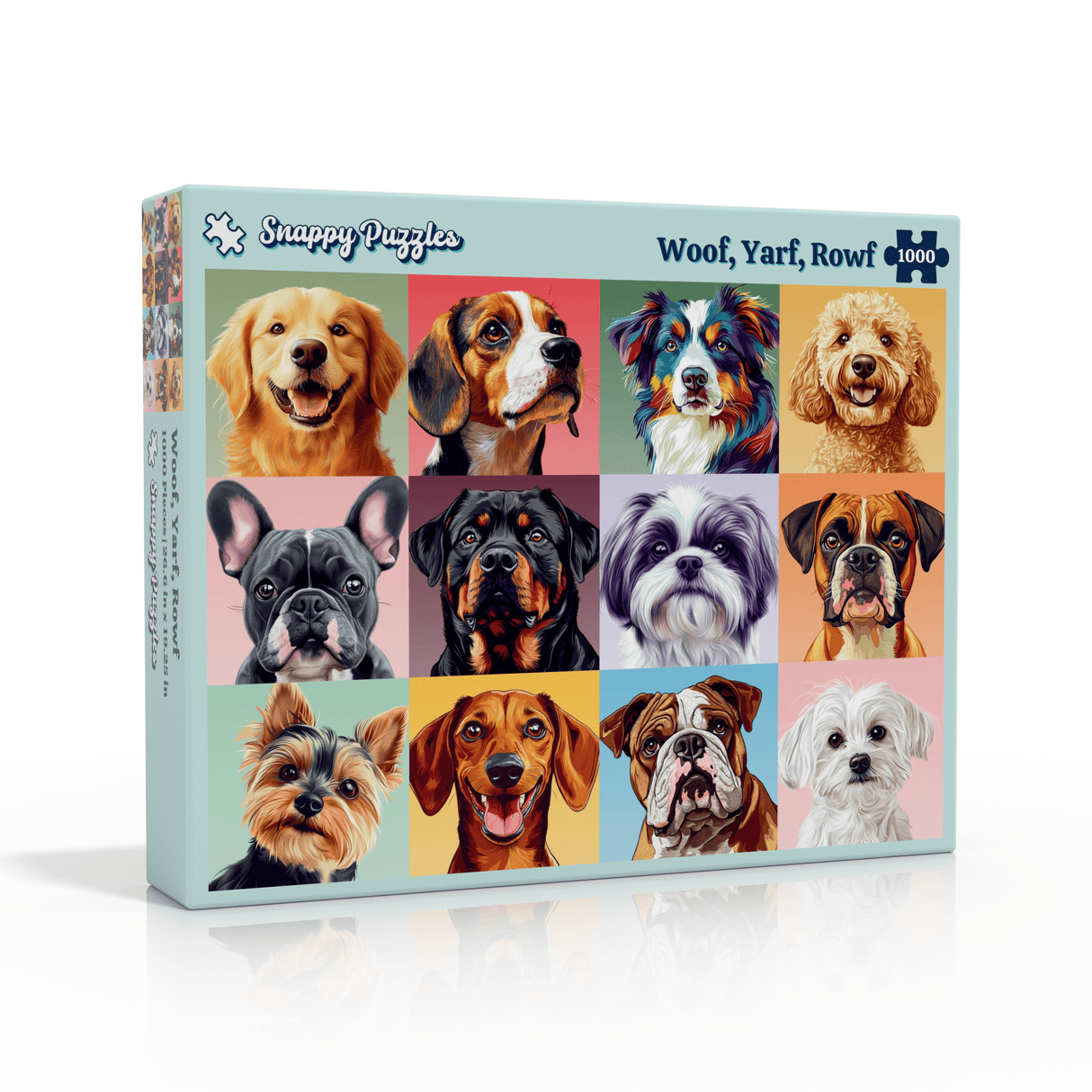 Woof, Yarf, Rowf 1000 Piece Jigsaw Puzzle | Snappy Puzzles - Jigsaw Puzzles - The Puzzle Center