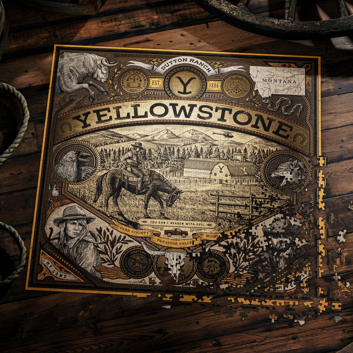 Yellowstone Dutton Ranch 1000 Piece Jigsaw Puzzle | Theory11 - Jigsaw Puzzles - The Puzzle Center