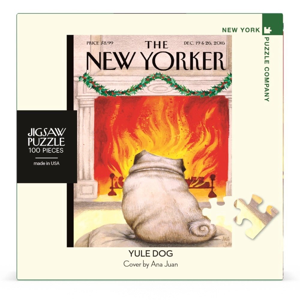 Yule Dog 100 Piece Mini Jigsaw Puzzle | New York Puzzle Company - Jigsaw Puzzles - The Puzzle Center