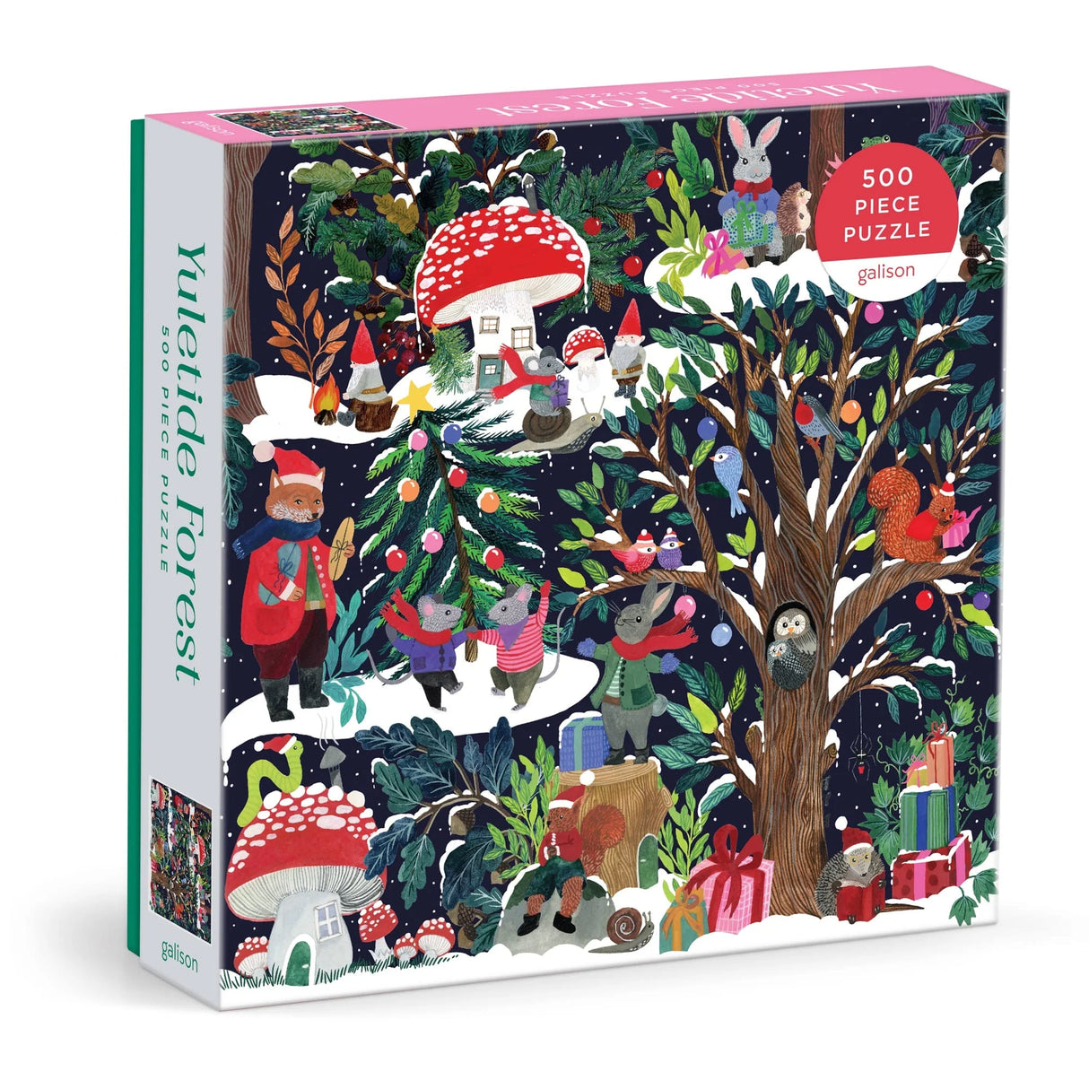 Yuletide Forest  500 Piece Foil Jigsaw Puzzle | Galison