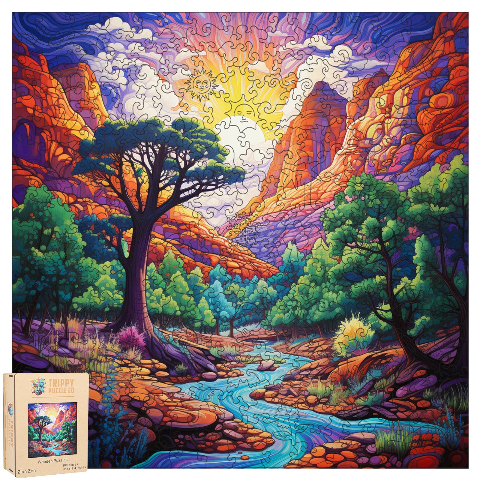 Zion Zen Wooden Puzzle – Trippy Puzzle Co. – The Puzzle Center